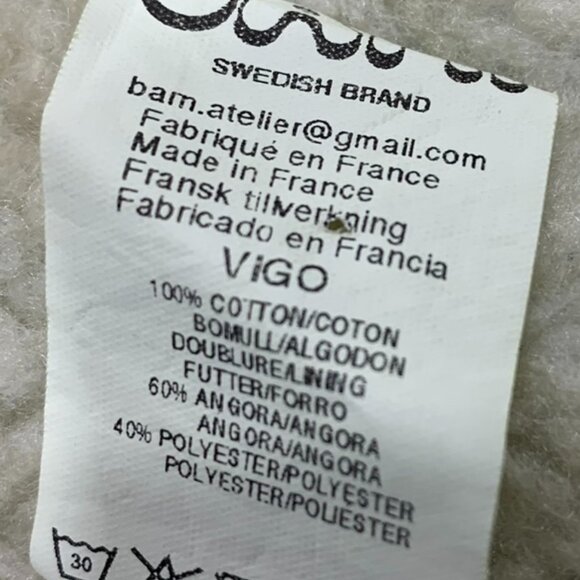 ATELIER BARN - VIGO DENIM JACKET - COTTON & ANGORA - MADE IN FRANCE - Picture 5 of 5